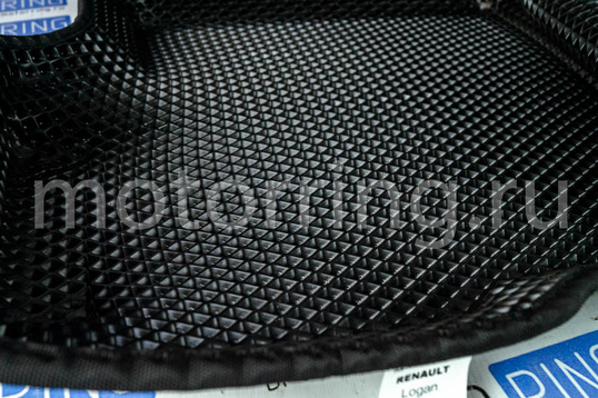 Формованные коврики EVA 3D Boratex в салон для Рено Логан 2 2014-2018 г.в.