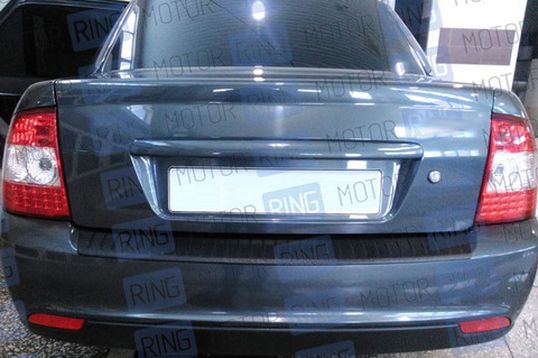 Защитная накладка Тюн-Авто на задний бампер Лада Приора 2 седан_1