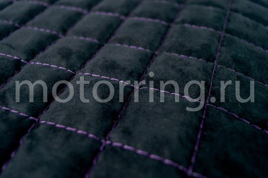 Обивка сидений (не чехлы) ткань с алькантарой (цветная строчка Ромб, Квадрат) для Шевроле Нива до 2014 г.в.