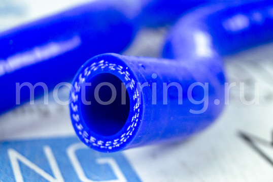 Патрубки печки силиконовые синие для ВАЗ 2111