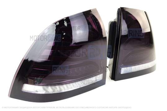 Задние черные светодиодные фонари TheBestPartner в стиле Мерседес АМГ для Лада Приора