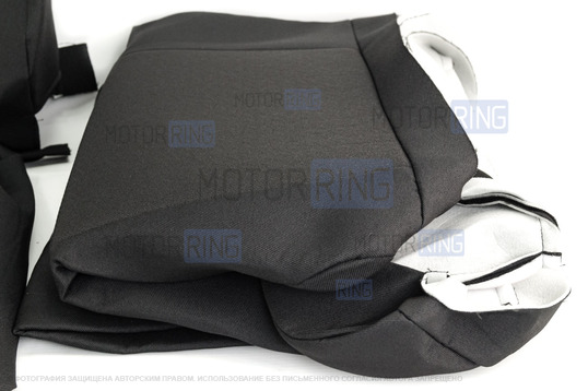 Обивка сидений (не чехлы) черная ткань с центром из черной ткани на подкладке 10мм для ВАЗ 2108-21099, 2113-2115, 5-дверной Лада 4х4 (Нива) 2131