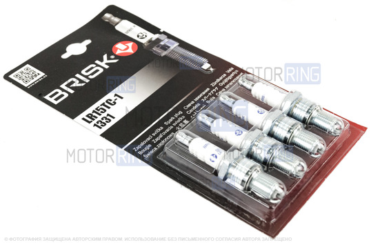Комплект свечей зажигания Brisk 3-контактные для инжекторных ВАЗ 2104-2107, 2108-21099, 2110-2112, Лада 4х4, Шевроле Нива