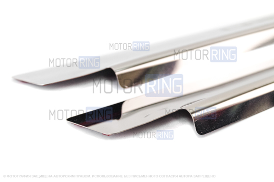Накладки из нержавеющей стали AutoMax на внутренние пороги с гравировкой названия модели для Хендай Крета