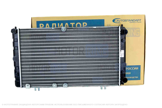 Радиатор охлаждения двигателя Avtostandart для Лада Калина без кондиционера