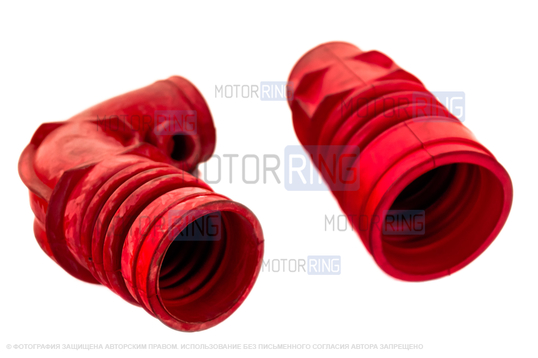 Патрубки двигателя 21073 армированный каучук красные под алюминиевый радиатор для инжекторных ВАЗ 2107