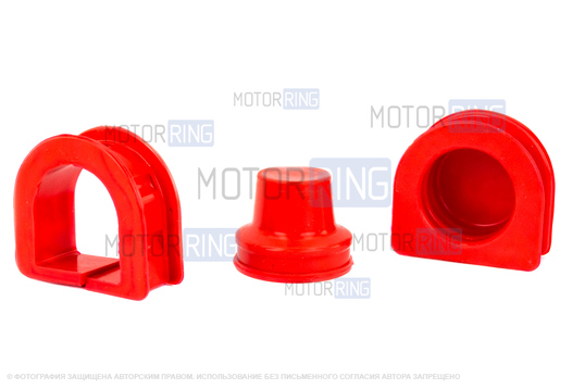Опора рулевой рейки с заглушками CS20 (красный силикон) для ВАЗ 2108-21099, 2113-2115_1