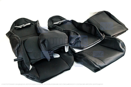 Обивка (не чехлы) сидений Recaro экокожа (центр с перфорацией) для ВАЗ 2110, Лада Приора седан