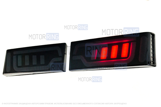 Задние диодные фонари Орлиный глаз TheBestPartner в стиле Ауди тонированные с динамическим поворотником для ВАЗ 2108-21099, 2113, 2114