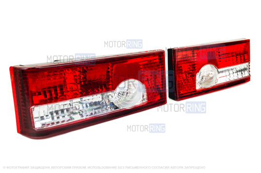 Задние фонари Torino красные с белой полосой для ВАЗ 2108-21099, 2113, 2114_1