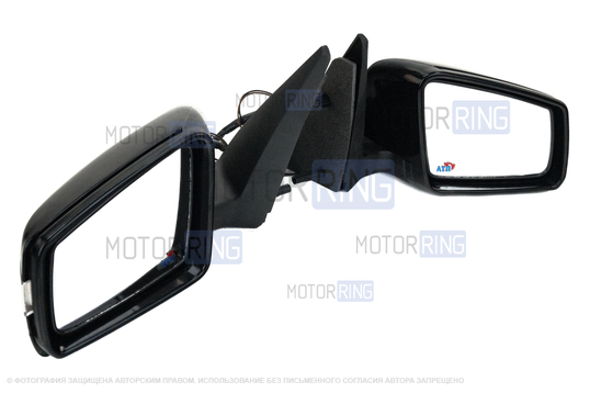 Боковые зеркала АТП с электроприводом и подогревом в стиле Мерседеса AMG с повторителем поворотника для Шевроле Нива