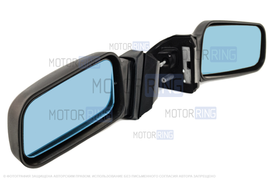Комплект боковых механических зеркал нового образца с голубым антибликом для ВАЗ 2108-21099, 2113-2115
