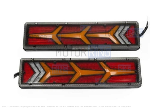Комплект задних диодных фонарей в стиле Ламборгини для грузовых автомобилей_1