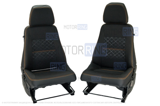 Комплект оригинальных передних сидений с салазками и обивки заднего сиденья Урбан для 3-дверной Лада 4х4 (Нива)_1