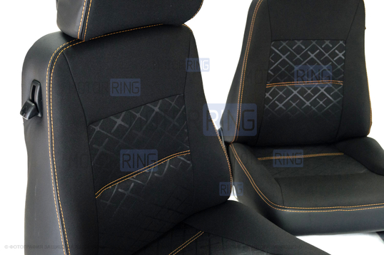 Комплект оригинальных передних сидений с салазками и обивки заднего сиденья Урбан для 3-дверной Лада 4х4 (Нива)