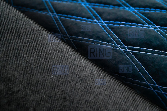 Обивка сидений (не чехлы) ткань с алькантарой (цветная строчка Ромб, Квадрат) для Шевроле Нива до 2014 г.в._1