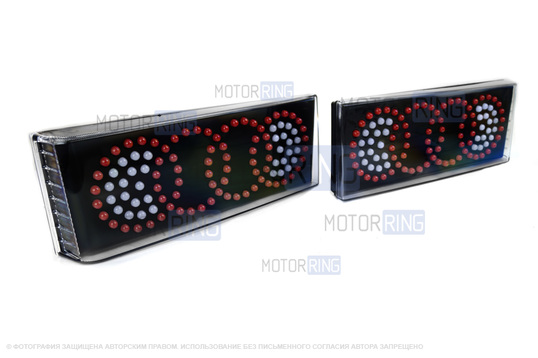 Задние диодные фонари Кольца TheBestPartner с прозрачным стеклом для ВАЗ 2108-21099, 2113, 2114