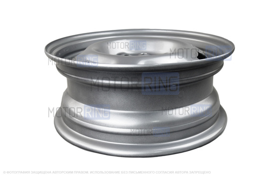 Штампованный диск колеса 5JХ13Н2 с серебристым покрытием для ВАЗ 2108-21099, 2110-2112, 2113-2115, Калина, Гранта