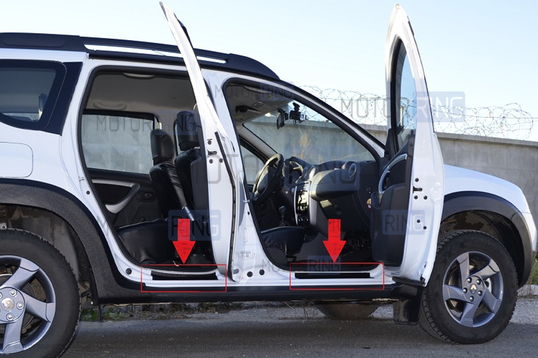 Накладки в проемы передних и задних дверей КАРТ для Рено Дастер до 2015 года, Nissan Terrano_1