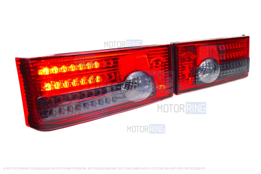 Светодиодные задние фонари красные с серой полосой для ВАЗ 2108-21099, 2113, 2114_1