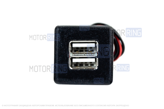 USB зарядное на 2 слота вместо заглушки кнопки для ВАЗ 2110, 2111, 2112_1
