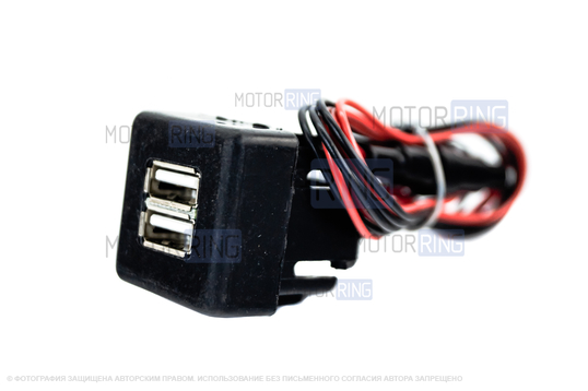 USB зарядное на 2 слота вместо заглушки кнопки для ВАЗ 2110, 2111, 2112