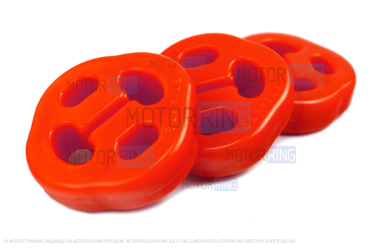 Комплект подушек глушителя красный полиуретан CS20 Drive для Лада Калина, Калина 2, Гранта, Гранта FL, Датсун