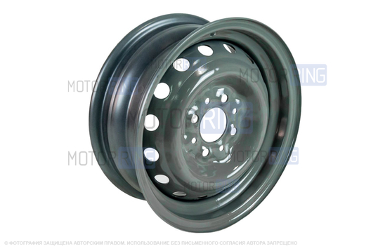 Штампованный диск колеса 5JХ13Н2 с серым покрытием для ВАЗ 2101-2107_1