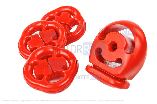 Комплект подушек глушителя красный полиуретан CS20 Drive для ВАЗ 2110-2112_1