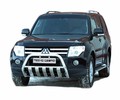 Защита переднего бампера ТехноСфера Плоская d63,5 окраш для Mitsubishi Pajero IV 2006-2011 г.в._0