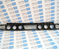 Нижняя решетка переднего бампера под 3 комплекта ПТФ (exclusive) для Лада Приора_9