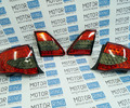 Светодиодные задние тюнинг фонари красные тонированные на Toyota Corolla 2007-2009 г.в._16