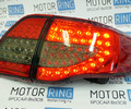 Светодиодные задние тюнинг фонари красные тонированные на Toyota Corolla 2007-2009 г.в._17
