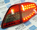 Светодиодные задние тюнинг фонари красные тонированные на Toyota Corolla 2007-2009 г.в._18