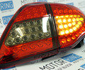 Светодиодные задние тюнинг фонари красные тонированные на Toyota Corolla 2007-2009 г.в._20