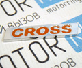 Шильдик Cross оранжевая надпись от Лада Калина Кросс_4