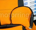 ХалявING! Обивка сидений (не чехлы) экокожа оранжевая перфорация для ВАЗ 2108-21099, 2113-2115,  Нива 2131 5 дверная (длинная)_6