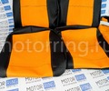 ХалявING! Обивка сидений (не чехлы) экокожа оранжевая перфорация для ВАЗ 2108-21099, 2113-2115,  Нива 2131 5 дверная (длинная)_8