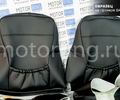 Обивка сидений (не чехлы) экокожа с тканью Полет (цветная строчка Ромб, Квадрат) для ВАЗ 2110_17