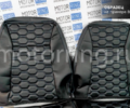 Обивка сидений (не чехлы) экокожа гладкая с цветной строчкой Соты для ВАЗ 2111, 2112_16
