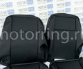 Обивка сидений (не чехлы) черная ткань с центром из черной ткани на подкладке 10мм для Лада Приора хэтчбек, универсал_16