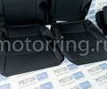 Обивка сидений (не чехлы) черная ткань с центром из черной ткани на подкладке 10мм для Лада Приора хэтчбек, универсал_17