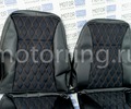 Обивка сидений (не чехлы) экокожа с алькантарой (цветная строчка Ромб, Квадрат) для ВАЗ 2110_14