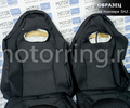 Обивка (не чехлы) сидений Recaro (черная ткань, центр Ультра) для ВАЗ 2110, Лада Приора седан_10