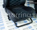 Комплект анатомического салона Recaro в сборе экокожа с алькантарой (строчка Соты) для ВАЗ 2111, 2112, Лада Приора хэтчбек, универсал_17