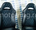 Комплект анатомического салона Recaro в сборе экокожа с алькантарой (цветная строчка Ромб/Квадрат) для ВАЗ 2111, 2112, Лада Приора хэтчбек, универсал_19