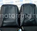 Обивка сидений (не чехлы) экокожа гладкая с цветной строчкой Ромб, Квадрат под цельный задний ряд сидений для Лада Гранта_24