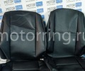 Обивка сидений (не чехлы) экокожа (центр с перфорацией) под цельный задний ряд сидений для Лада Гранта_14