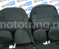 Обивка сидений (не чехлы) черная ткань с центром из черной ткани на подкладке 10мм для Лада Приора седан_11
