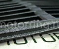 Сплошная решетка радиатора трехполосная Спорт черная шагрень с перекрытием фар для ВАЗ 2106_10